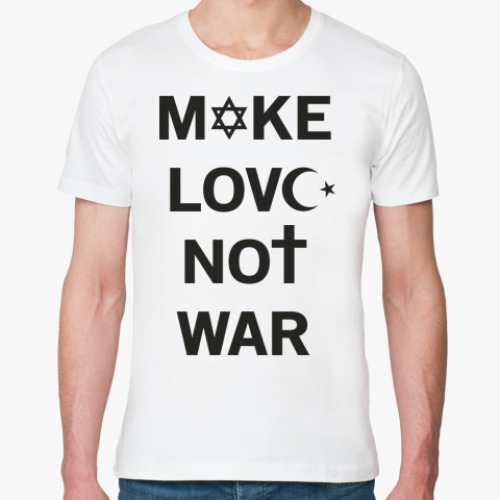 Футболка из органик-хлопка MAKE LOVE NOT WAR
