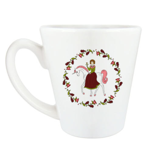 Чашка Латте Русский орнамент / Russian folk ornament