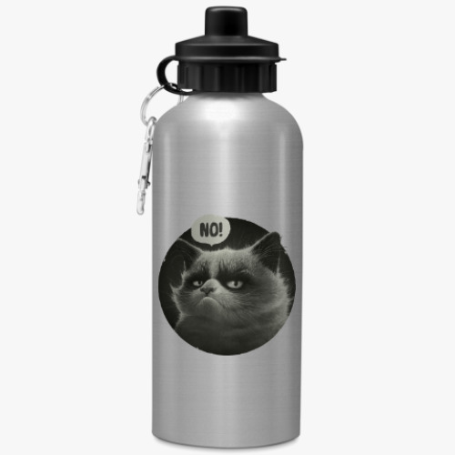 Спортивная бутылка/фляжка Кот Tard Grumpy Cat портрет