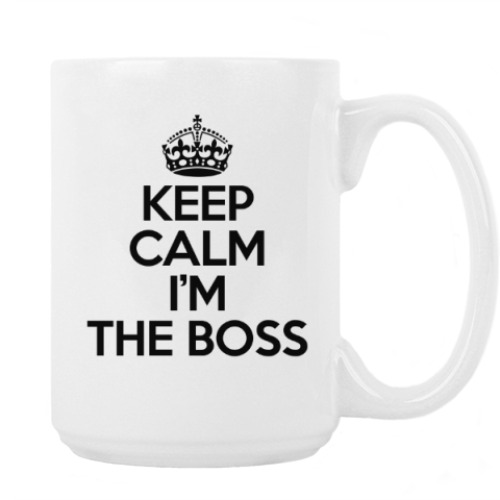 Кружка с принтом KEEP CALM I'M THE BOSS