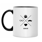 Кружка двухцветная