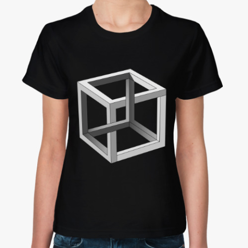 Женская футболка Невозможный Куб 3D