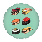 Подушка "круг", 35x35 см Суши мопс