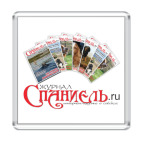 Магнит 6.5 x 6.5 см Логотип журнала 'Спаниель'
