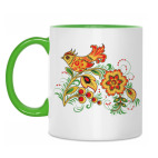 Двухцветная кружка Хохлома