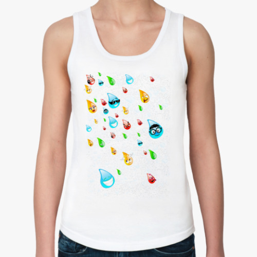 Женская майка с принтом Капельки