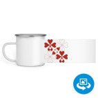 Кружка металлическая белая (круговая запечатка)