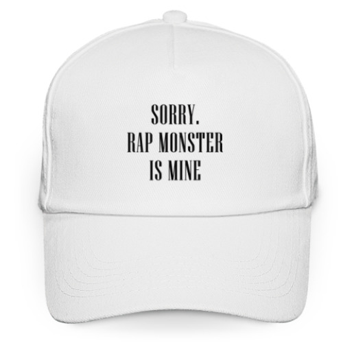 Кепка бейсболка с принтом Sorry. Rap Monster is mine
