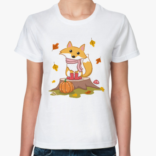 Классическая футболка Осенний лис