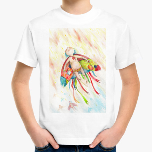 Детская футболка с принтом Полет после зимы