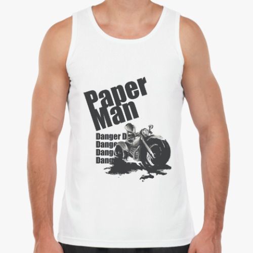 Майка с принтом Paper man