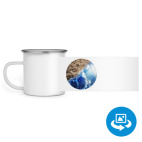 Кружка металлическая белая (круговая запечатка)