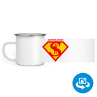 Кружка металлическая белая (круговая запечатка)