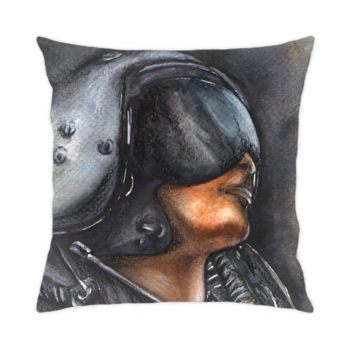 Подушка с принтом Для военного летчика