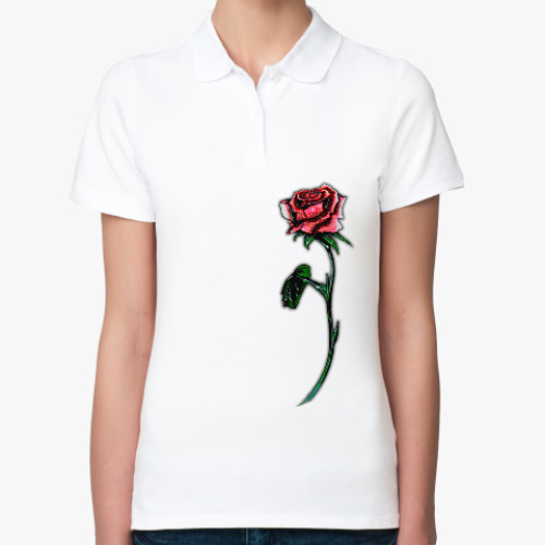 Женская рубашка поло Летняя роза