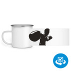 Кружка металлическая белая (круговая запечатка)