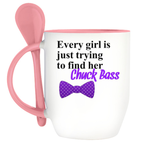 Кружка с ложкой с принтом Every Girl