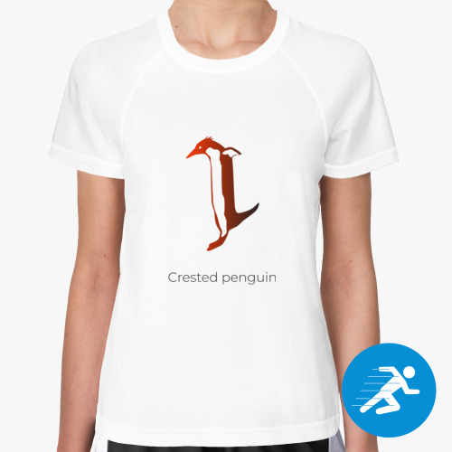 Женская спортивная футболка Хохлатый пингвин