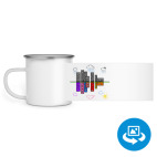 Кружка металлическая белая (круговая запечатка)