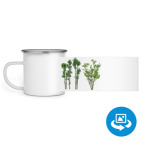 Кружка металлическая белая (круговая запечатка)