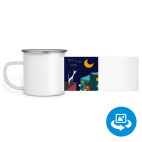 Кружка металлическая белая (круговая запечатка)