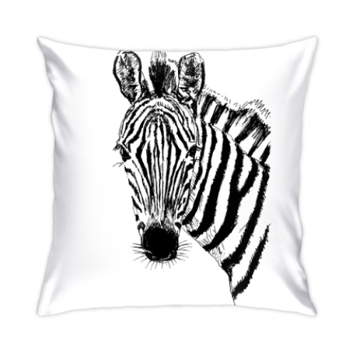 Подушка с принтом Зебра