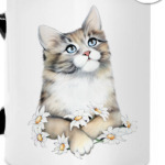 Кот в ромашках