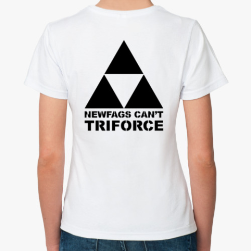 Классическая футболка Newfags can't triforce