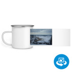 Кружка металлическая белая (круговая запечатка)