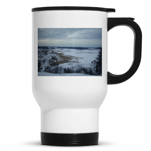 Кружка-термос с принтом Виды Сортавала