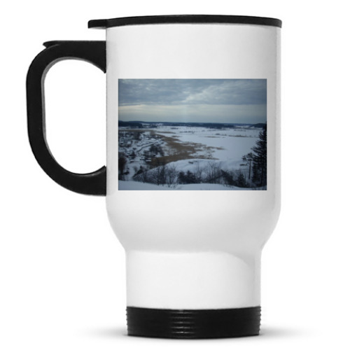 Кружка-термос с принтом Виды Сортавала