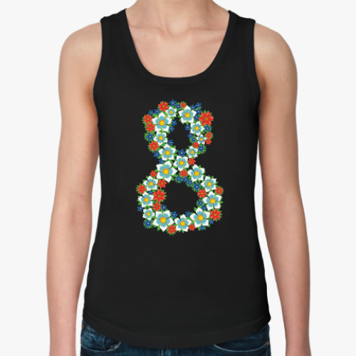 Женская майка с принтом 8 марта