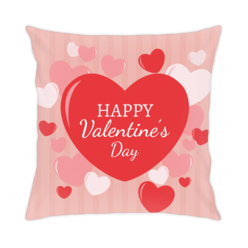 Подушка с принтом День святого Валентина