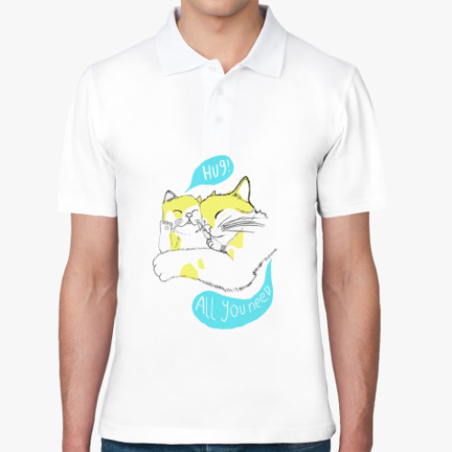 Рубашка поло с принтом Hug all you need