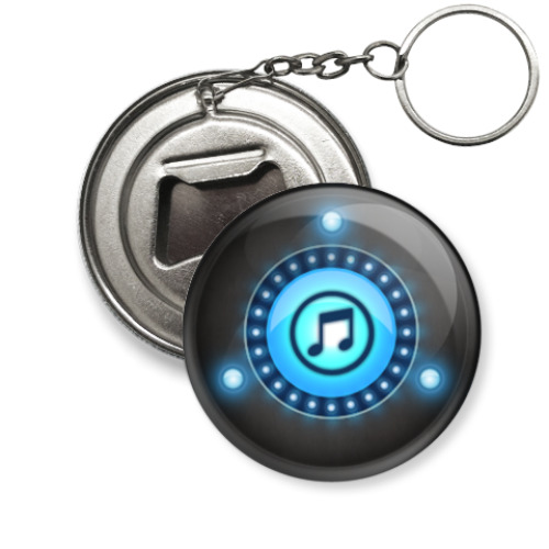 Брелок-открывашка с принтом  'Музыка'