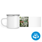 Кружка металлическая белая (круговая запечатка)