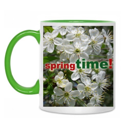 Кружка с принтом springTIME!