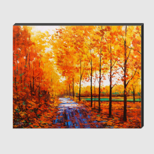 Холст с принтом 'Рыжая аллея'