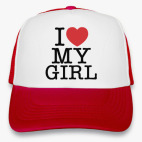 Кепка Trucker, красная I love My Girl
