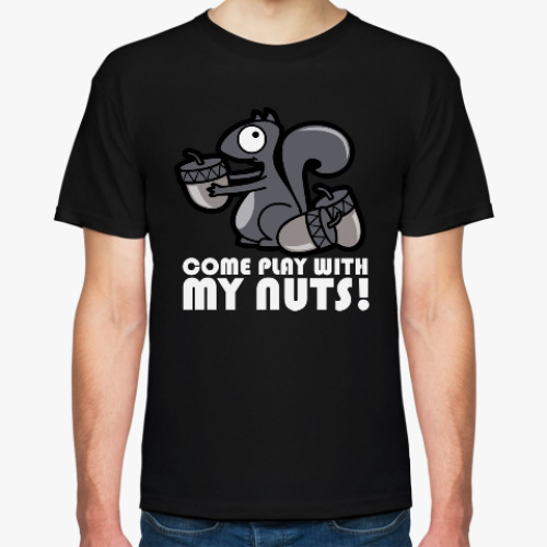 Футболка с принтом Play with my nuts