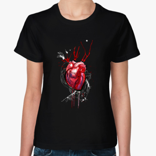 Женская футболка Обнаженное сердце