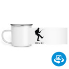 Кружка металлическая белая (круговая запечатка)