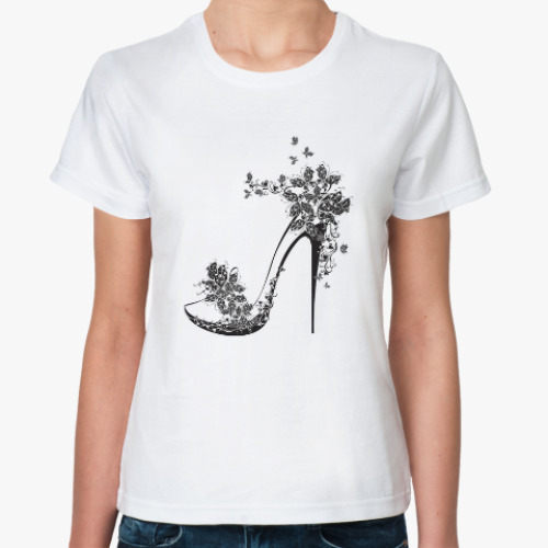 Классическая футболка с принтом Туфелька