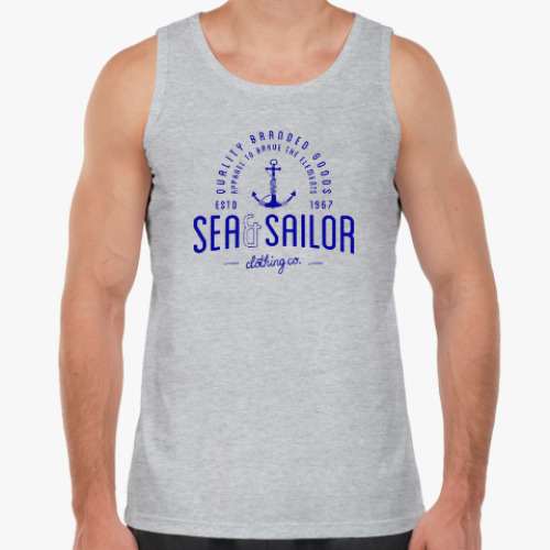 Майка с принтом Sea and sailor, якорь