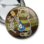 Кот Murt  с гитарой играет рок