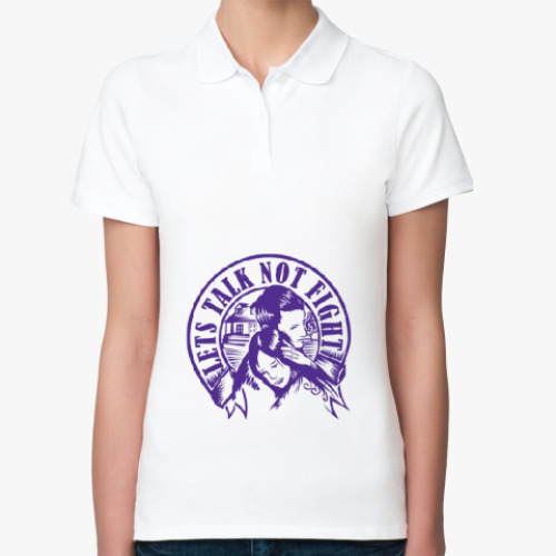 Женская рубашка поло (печать) с принтом Доброта