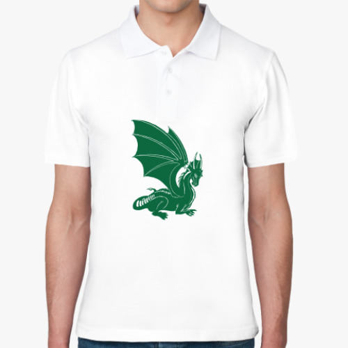 Рубашка поло с принтом дракон