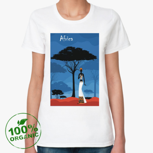 Женская футболка из органик-хлопка африка