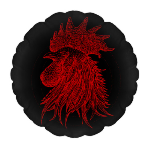 Подушка Красный петух символ Года