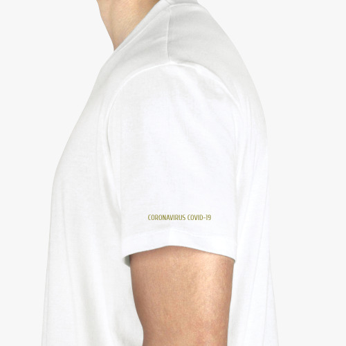 Футболка из органик-хлопка с принтом CORONAVIRUS COVID-19 Корона вирус